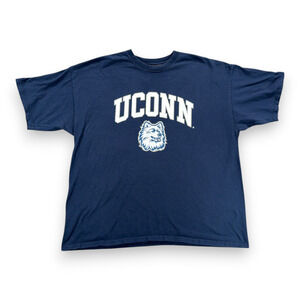 Vintage UCONN Huskies Shirt Adult 2XL XXL Blue College Sports Steve Barrys Y2K